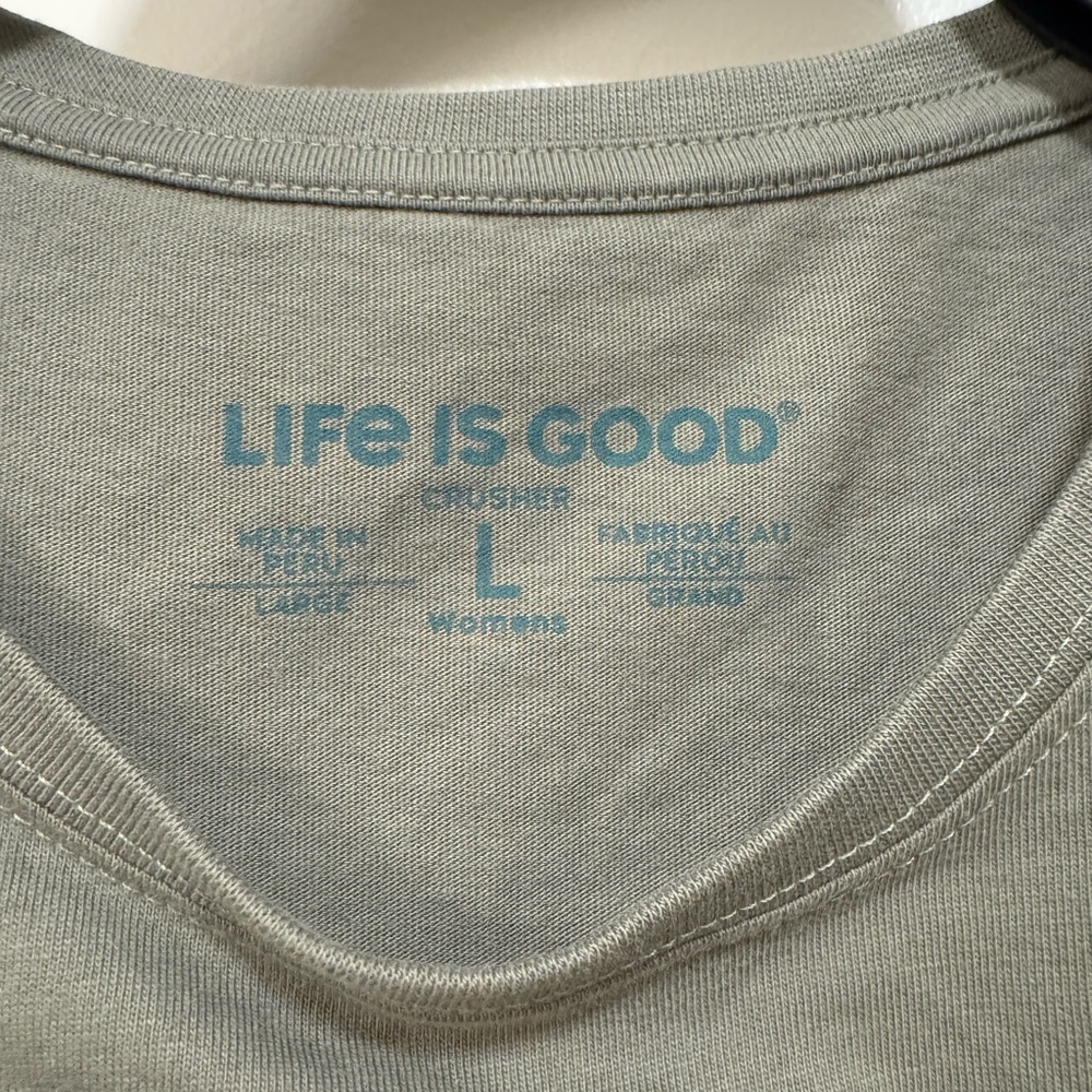 NWT Life is Good Espresso Martini Olive Graphic Tee - Picture 6 of 7
